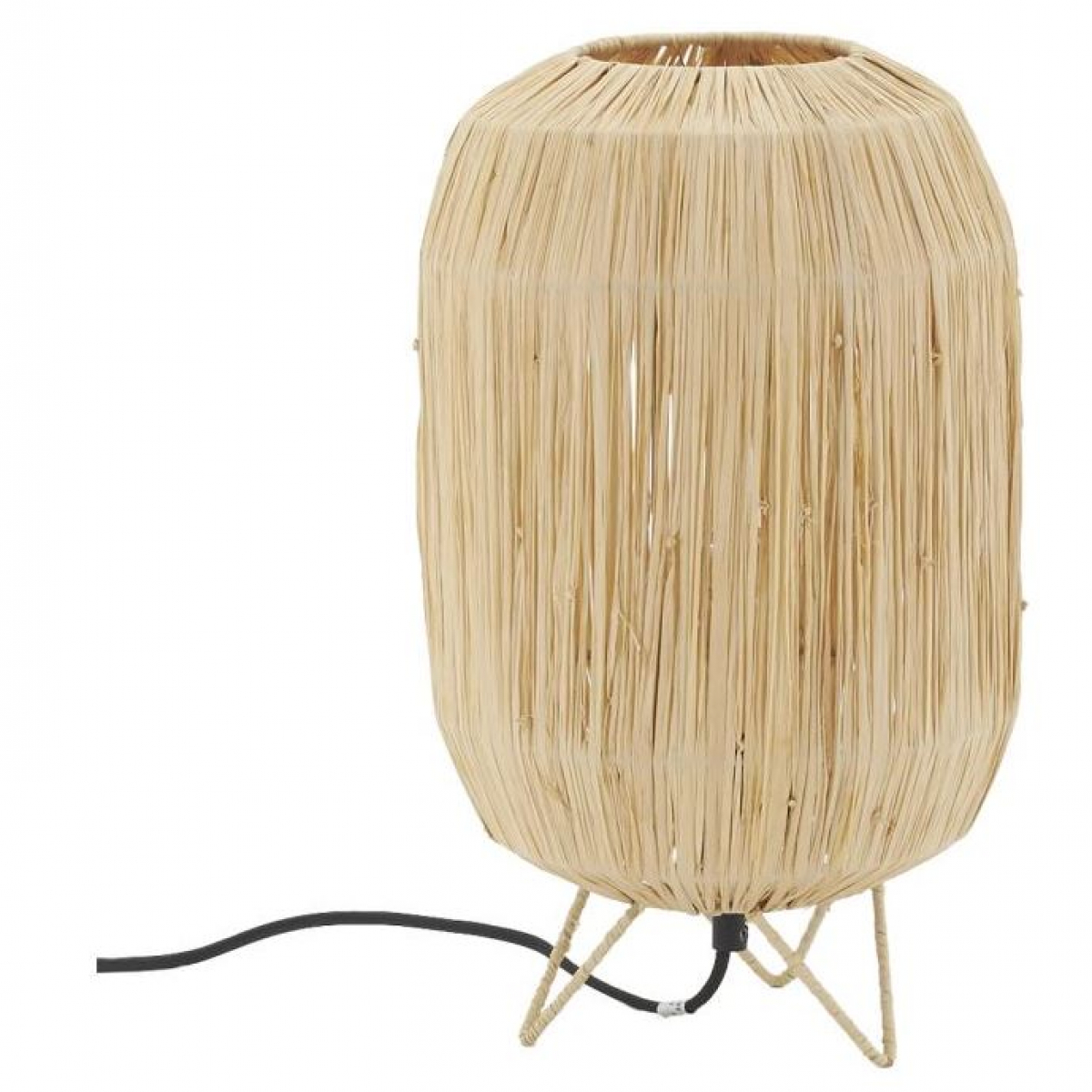 Raffia table lamp