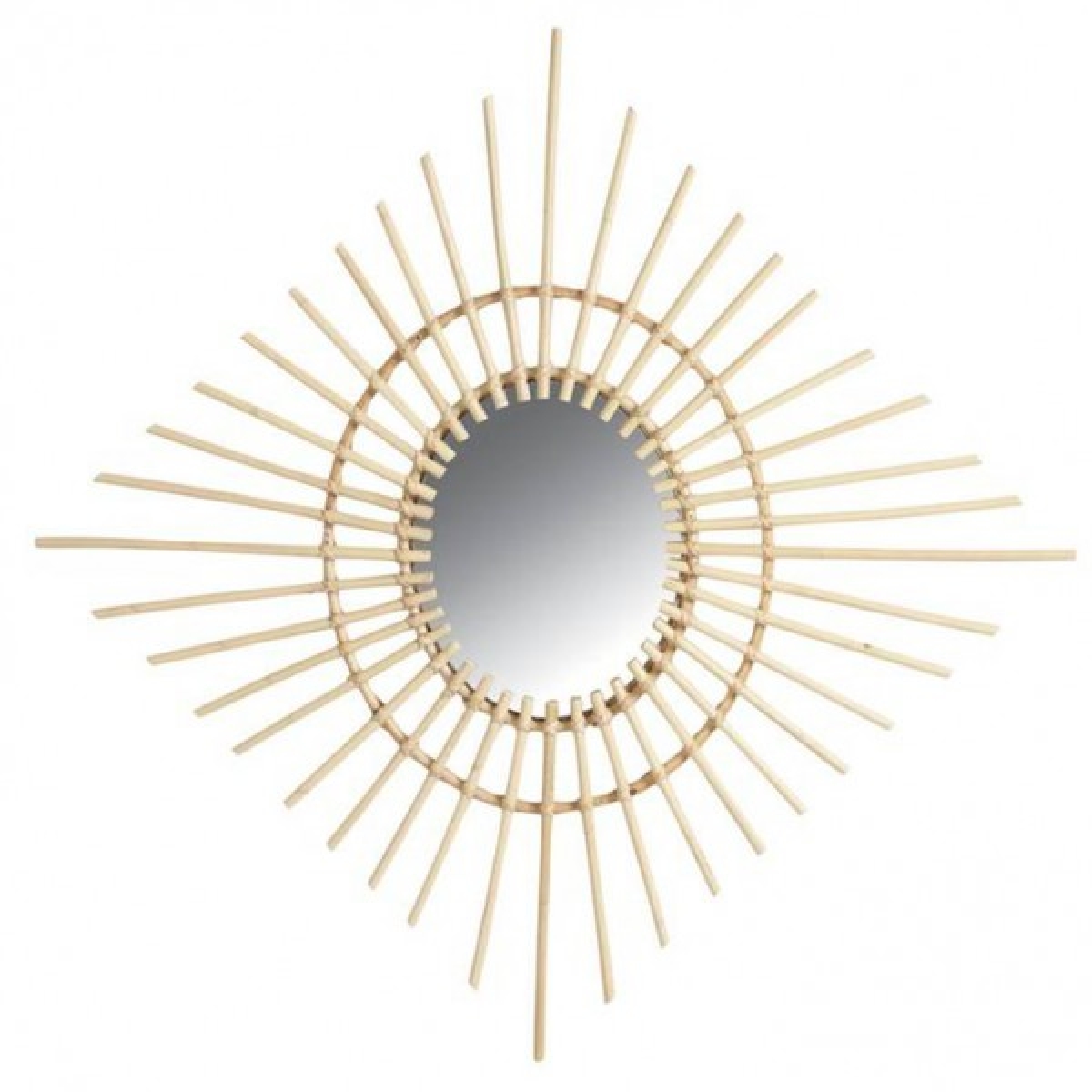 Diamond Rattan Mirror