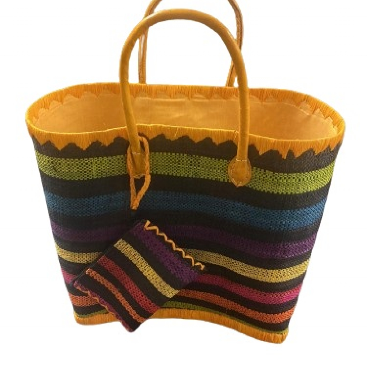 Multicolor striped bag