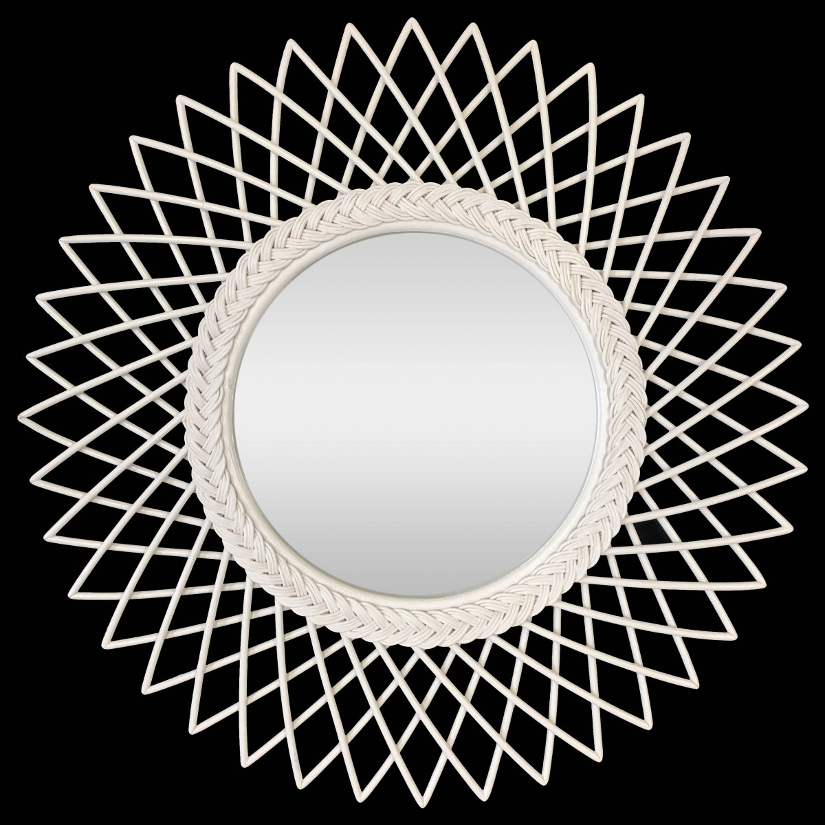 Natural rattan mirror  n°13