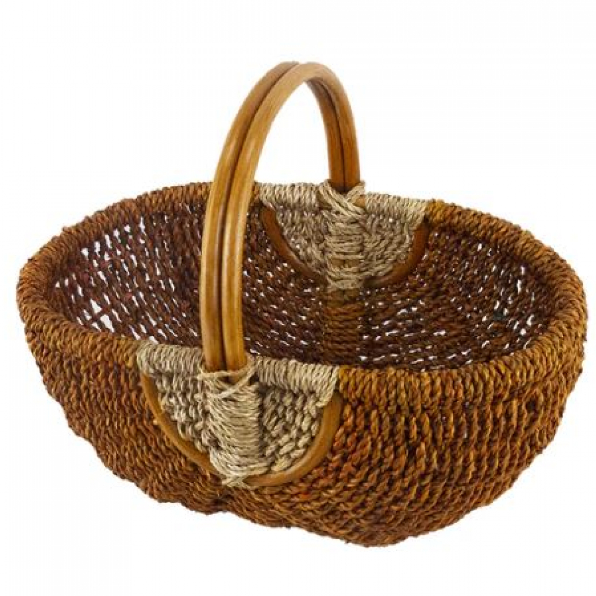 Basket on rattan