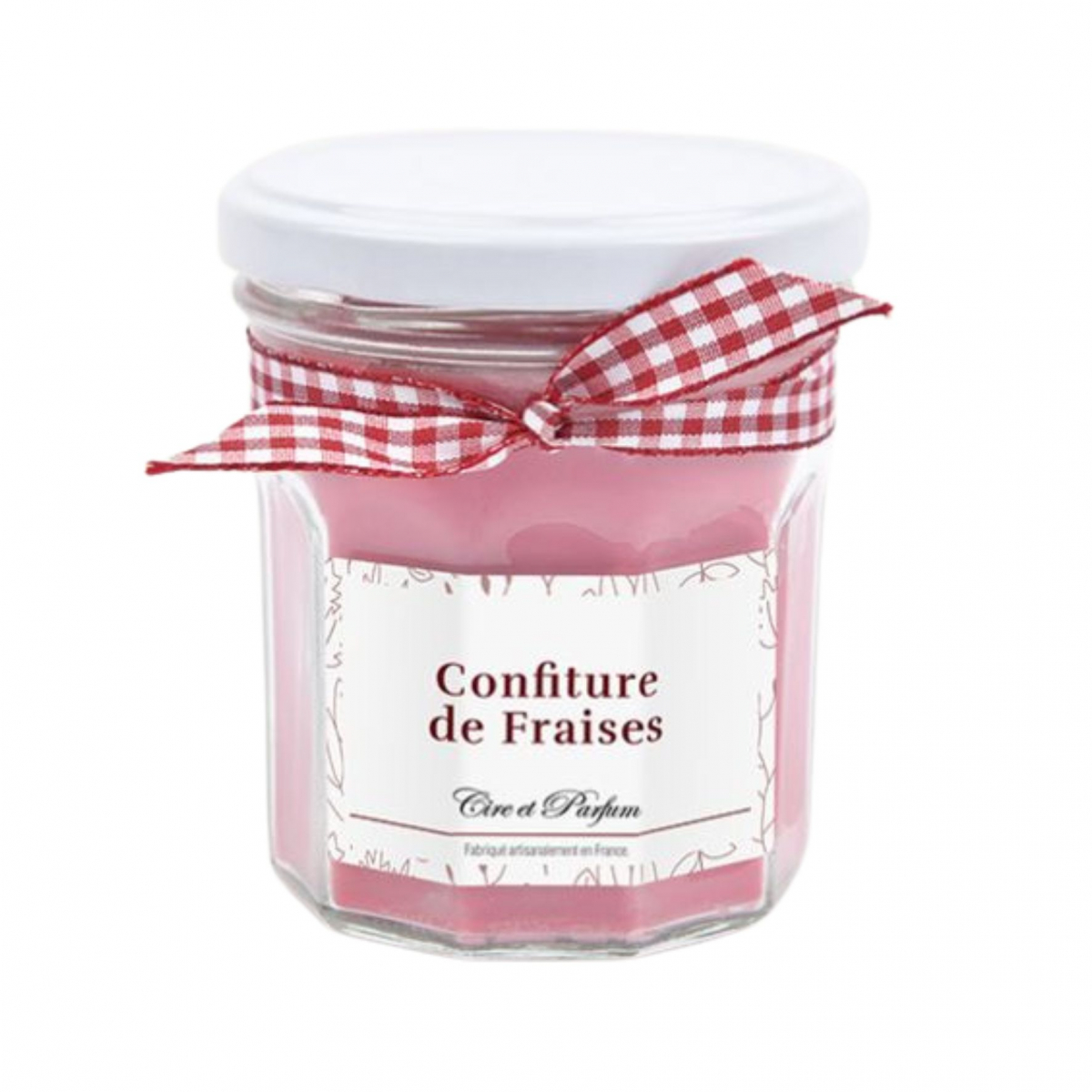 Bougie Pot de confiture - Confiture de fraise