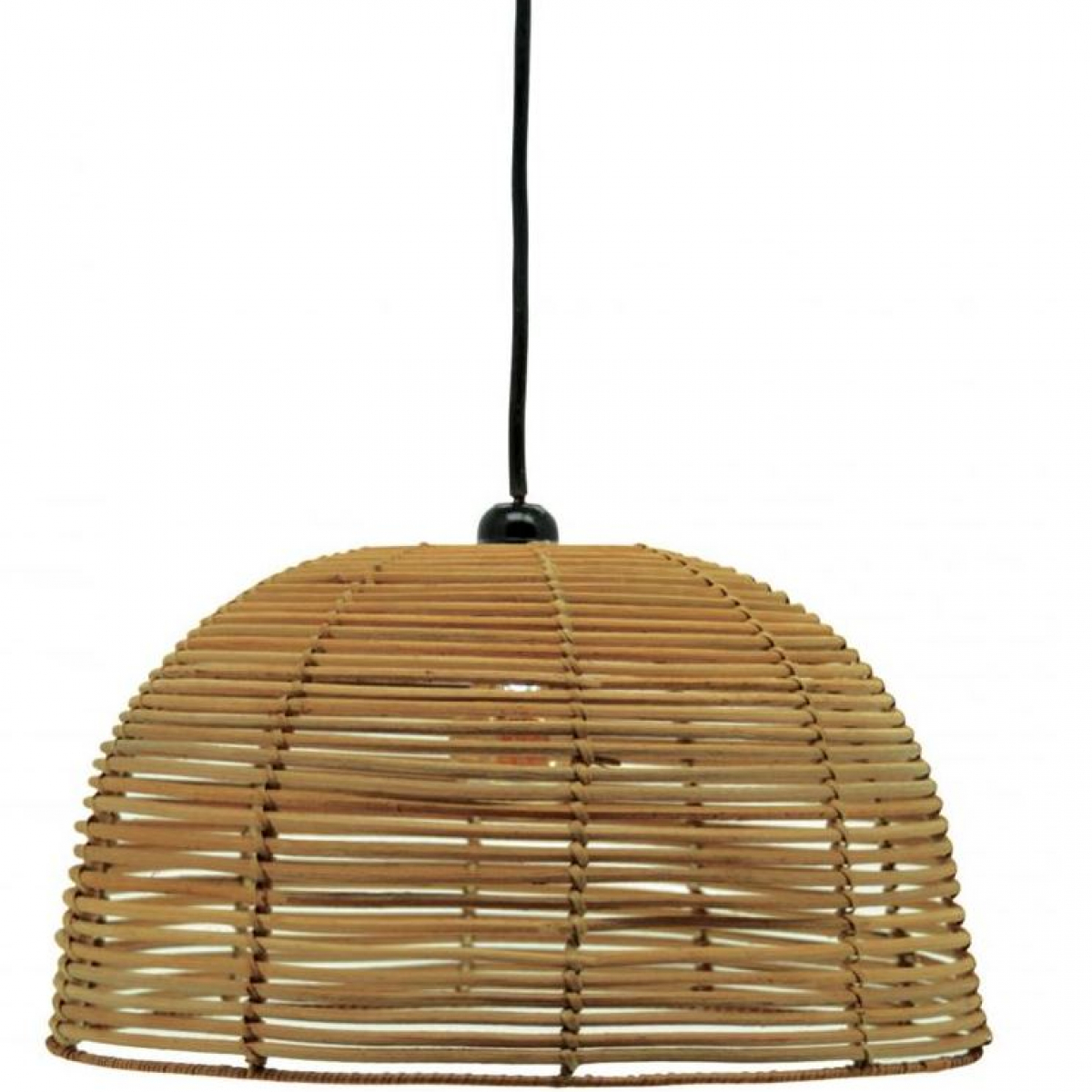 Openwork rattan chandelier