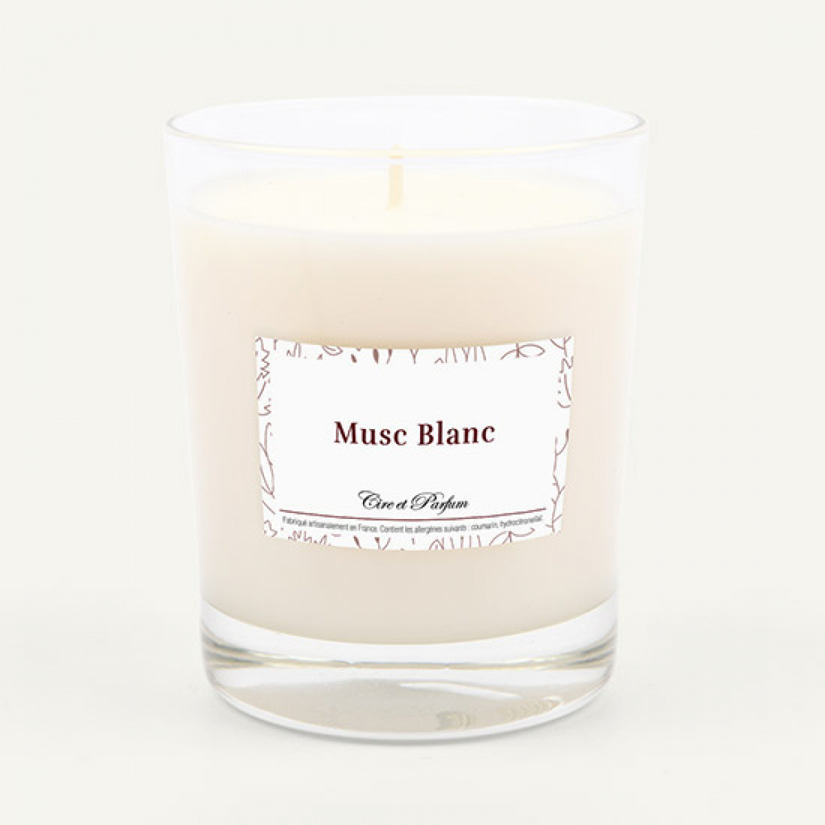 Musc blanc scented candle