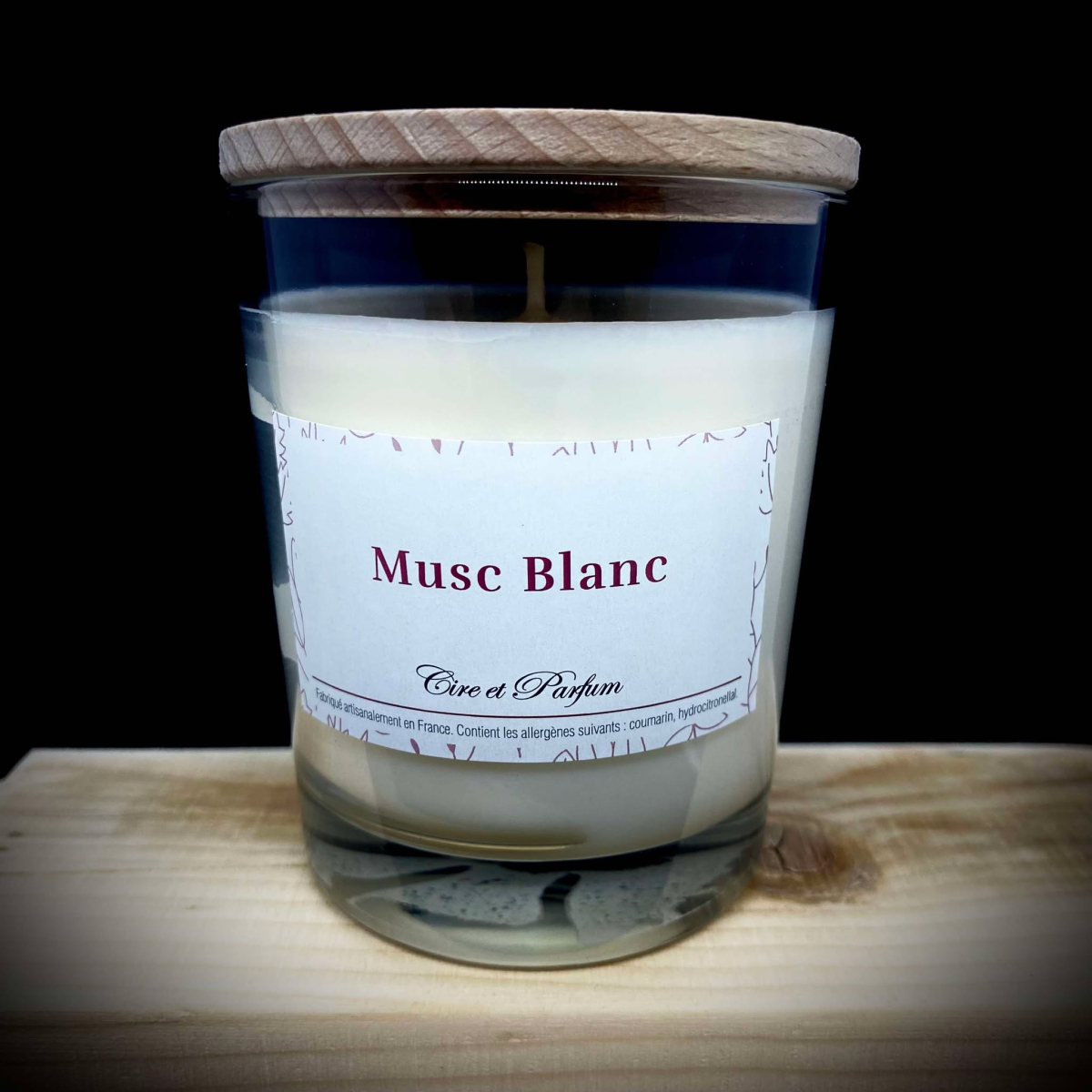 Musc blanc scented candle