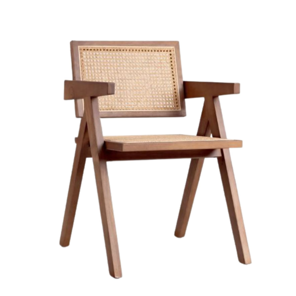 Square chair with armrests - light