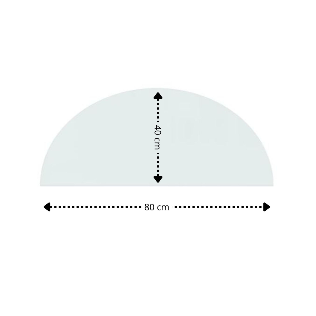 Half Security glass 80 cm