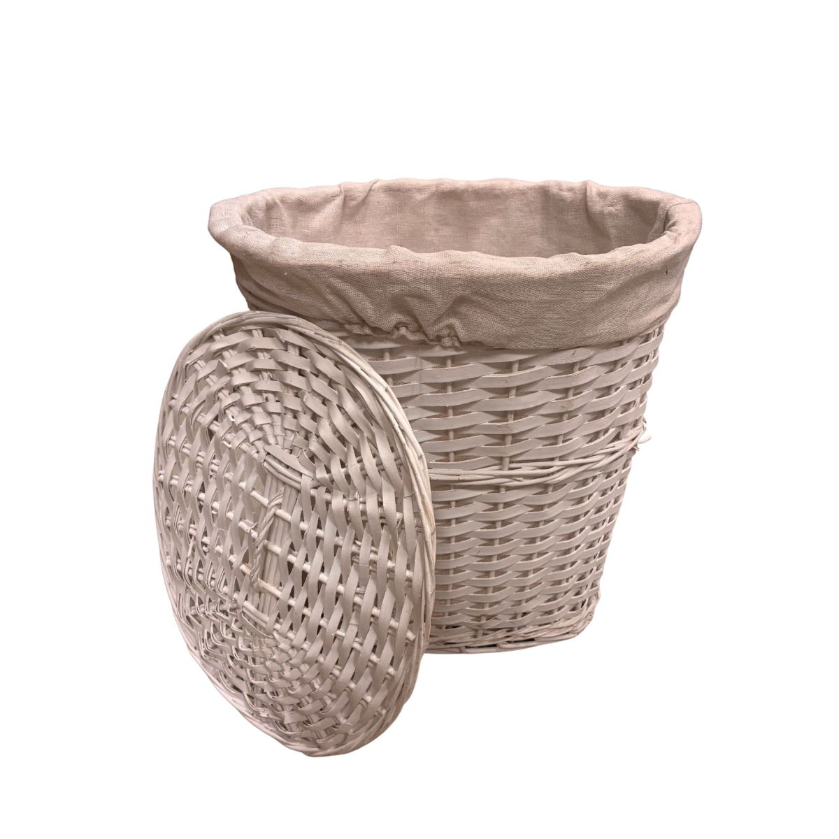 Panière en éclisse d'osier blanche - MM