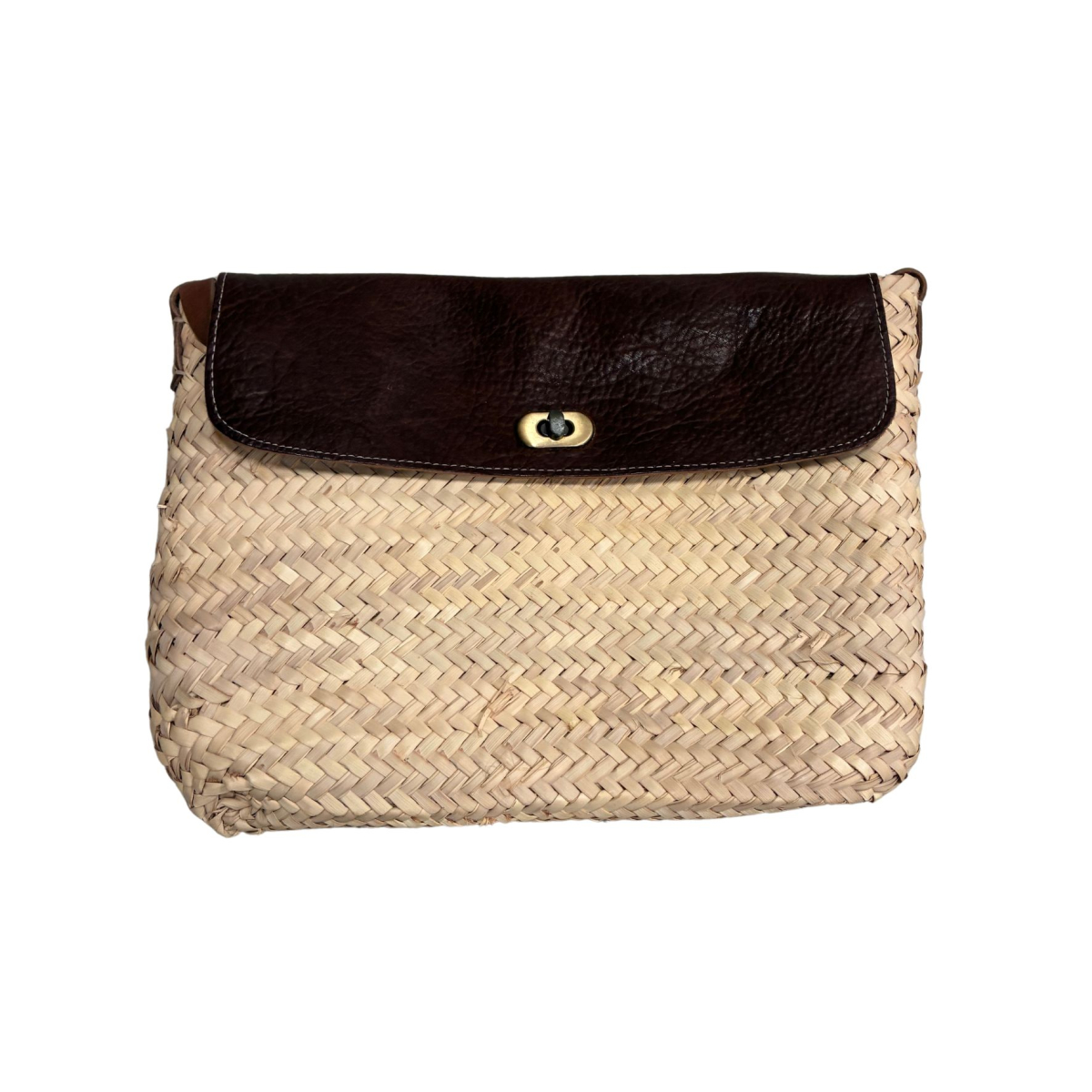 Pochette en raphia avec bandoulière