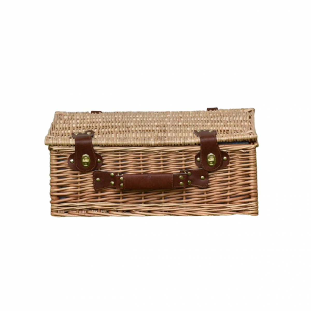 Picnic wicker suitcase with accessories