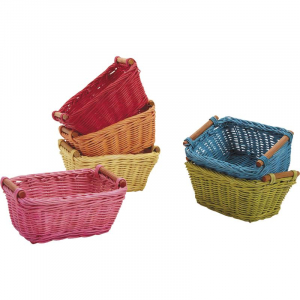 Square Dyed Rattan Basket