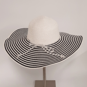 Chapeau Capeline noir et blanc