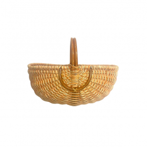 Basket on natural rattan hoops