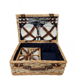 Picnic wicker suitcase LISBONNE