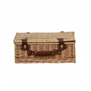 Picnic wicker suitcase with accessories
