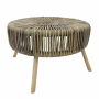 Table basse rotin naturel round stool 60 cm