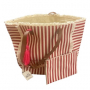 Red striped shopping bag