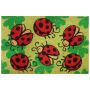 Ladybug-patterned coir doormat