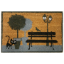 Paillasson coco motif "Chat dans le parc"